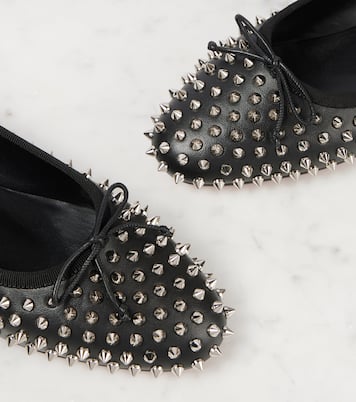 Spiked leather ballet flats | Christian Louboutin