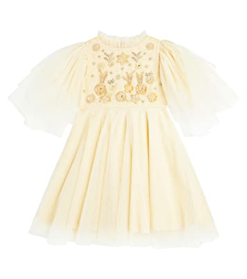 Gilded Floral embellished tulle dress | Tutu Du Monde