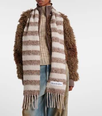 Bufanda de mezcla de lana a rayas | Acne Studios