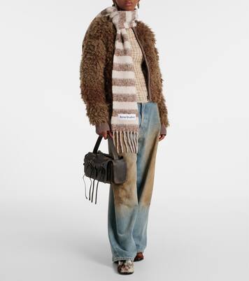 Bufanda de mezcla de lana a rayas | Acne Studios