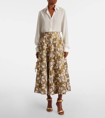 Keltie crêpe de chine shirt | Costarellos