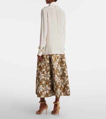 Keltie crêpe de chine shirt | Costarellos