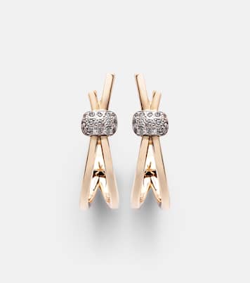 Pendientes Pomellato Together de oro rosa de 18 ct con diamantes | Pomellato