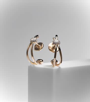 Pendientes Pomellato Together de oro rosa de 18 ct con diamantes | Pomellato