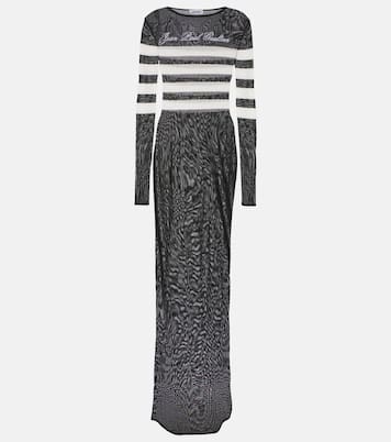 Maxikleid Marinière aus Mesh | Jean Paul Gaultier