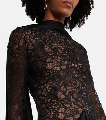 Robe longue Serryna en dentelle | Safiyaa
