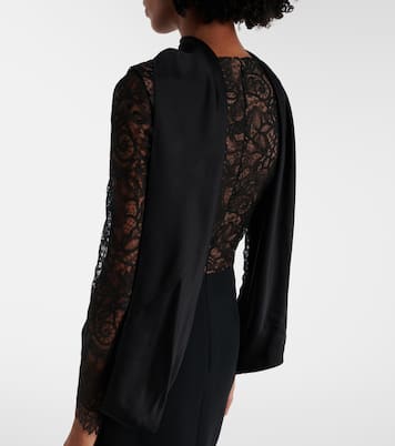 Robe longue Serryna en dentelle | Safiyaa