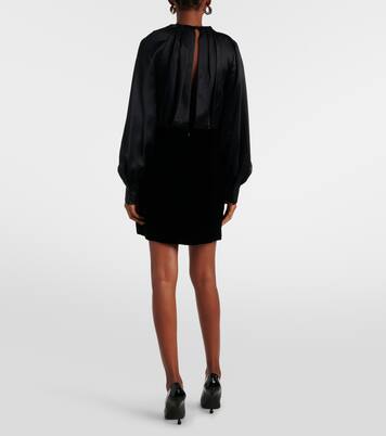 Robe Zarella en velours et satin | Max Mara