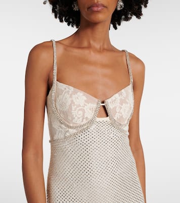 Bridal Robe mit Spitze und Kristallen | Self-Portrait