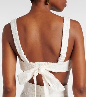 Top Crush Embroidered de lino | Zimmermann