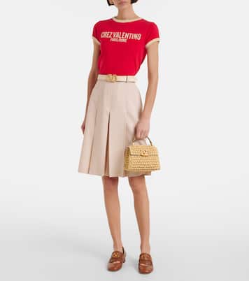 VSling Mini raffia-effect tote bag | Valentino Garavani