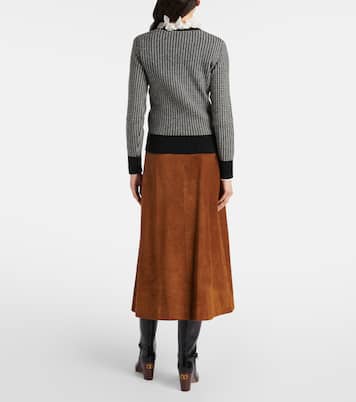 Houndstooth virgin wool sweater | Valentino