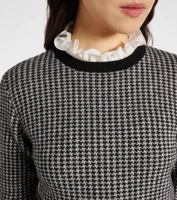 Houndstooth virgin wool sweater | Valentino