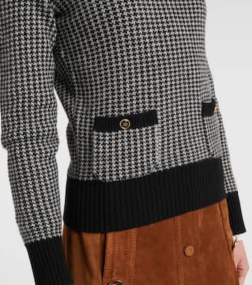 Houndstooth virgin wool sweater | Valentino