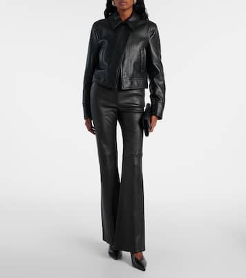 Mid-Rise-Schlaghose Tafira aus Leder | Joseph