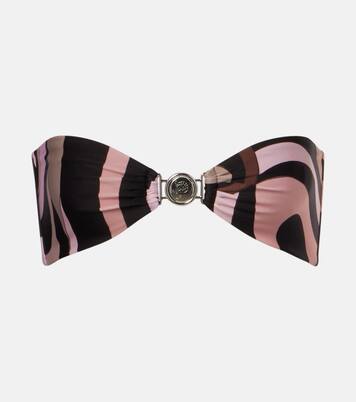 Marmo bandeau bikini top | Pucci