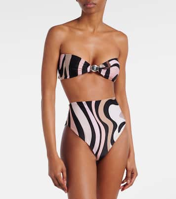 Marmo bandeau bikini top | Pucci