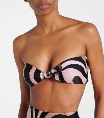 Marmo bandeau bikini top | Pucci