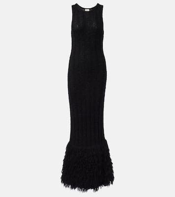 Abito lungo Fiore in seta e cashmere | Khaite