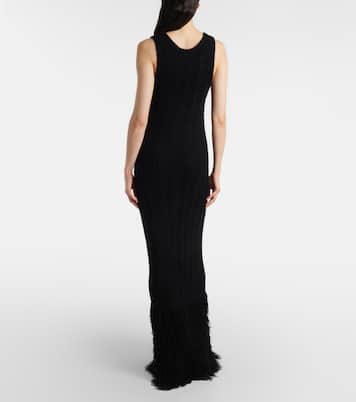 Abito lungo Fiore in seta e cashmere | Khaite