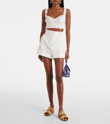 Cotton and linen-blend shorts | Dolce&Gabbana