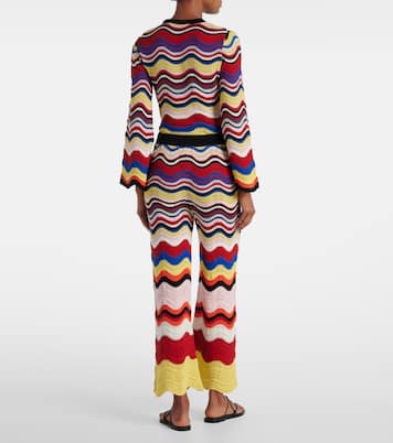 Weite Hose Chevron aus Häkelstrick | La DoubleJ