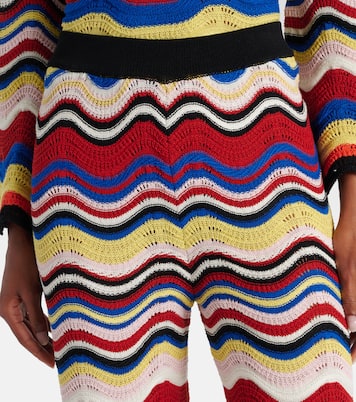 Weite Hose Chevron aus Häkelstrick | La DoubleJ