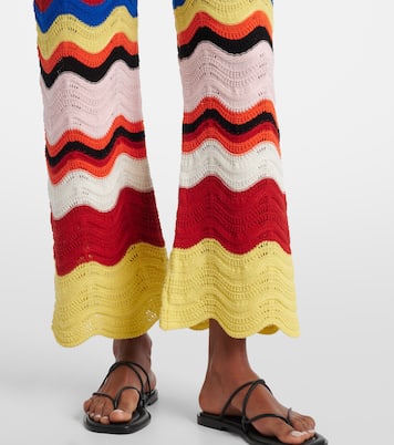 Weite Hose Chevron aus Häkelstrick | La DoubleJ