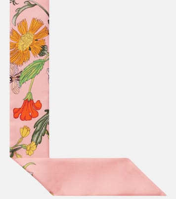 Floral silk twill scarf | Gucci