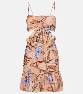 Vestido corto Coco de algodón floral | Zimmermann