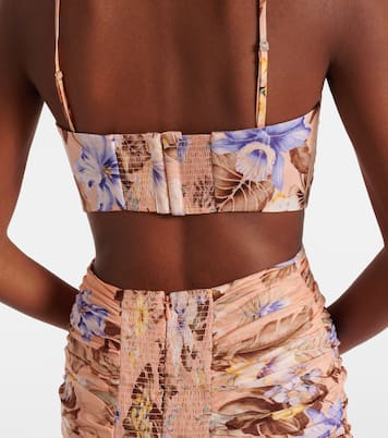 Vestido corto Coco de algodón floral | Zimmermann