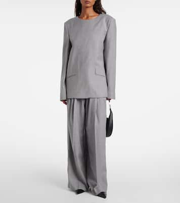 Weite Hose aus einem Wollgemisch  | Entire Studios