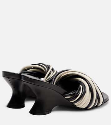 Wedge-Pantoletten 75 aus Leder | Dries Van Noten