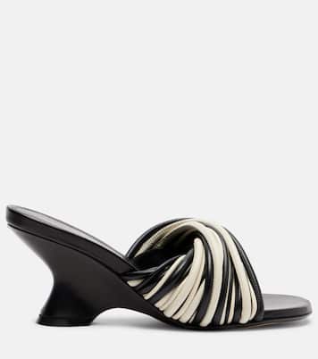Wedge-Pantoletten 75 aus Leder | Dries Van Noten