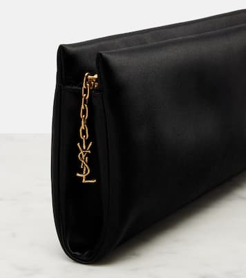 Supple satin clutch | Saint Laurent