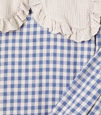 Belen gingham cotton flannel blouse | Cozmo