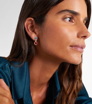 Doublet 18kt gold drop earrings with gemstones | Suzanne Kalan