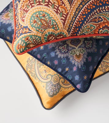 Kiri paisley printed cotton cushion | Etro