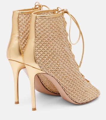 Ankle Boots 105 mit Metallic-Leder | Gianvito Rossi