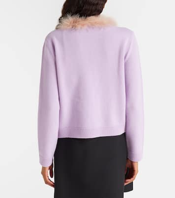 Cardigan aus Schurwolle mit Federn | Valentino