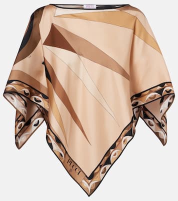 Hawaii silk satin cape | Pucci