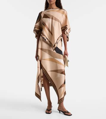 Hawaii silk satin cape | Pucci