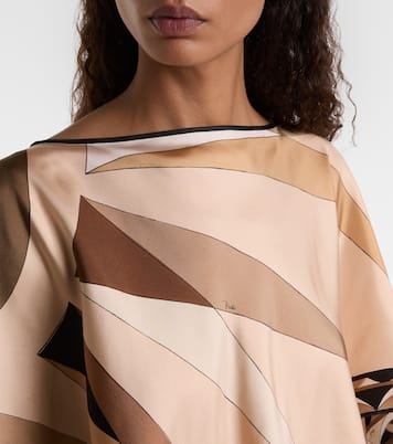 Hawaii silk satin cape | Pucci