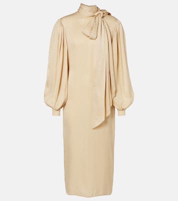 Midikleid GG aus Seiden-Jacquard | Gucci