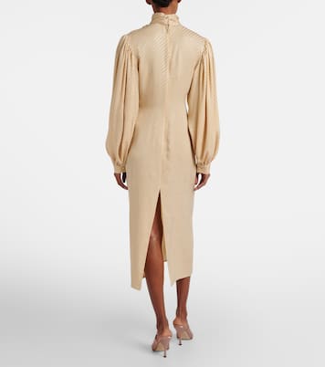 Midikleid GG aus Seiden-Jacquard | Gucci