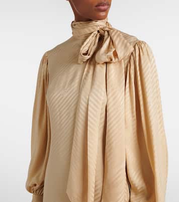 Midikleid GG aus Seiden-Jacquard | Gucci