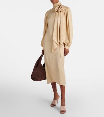 Midikleid GG aus Seiden-Jacquard | Gucci