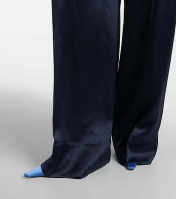 Weite Hose Dijon aus Seidensatin | Joseph