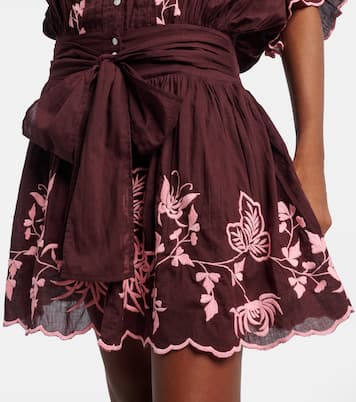 Besticktes Minikleid aus Baumwolle | Juliet Dunn