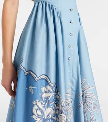 Robe midi Villa Romantica en coton | Alémais